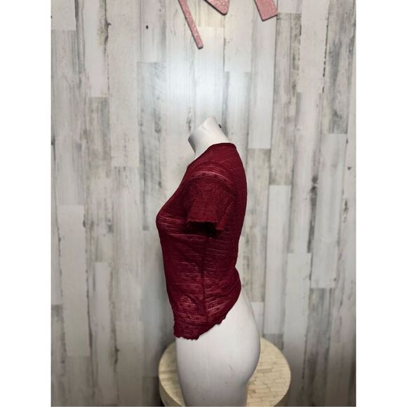 NOBO red mesh blouse size medium - Picture 3 of 8